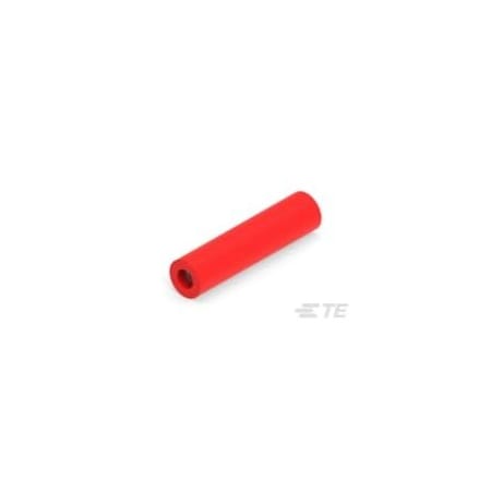 Te Connectivity Butt Splice Wire Connector, 16 AWG Max, Red, Vinyl Insulation 34203